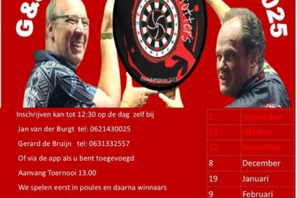 G&JDartsranking 4e ronde bij Café-zaal De Gouw Leeuw