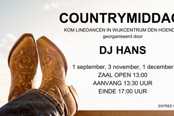 Countrymiddag bij Wijkcentrum Den Hoender