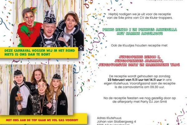 Receptie Prins en Jeugdprins CV De Klute-Trappers Vredepeel