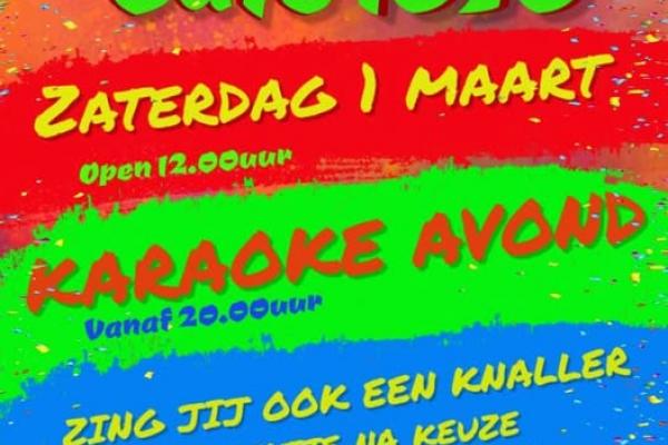 Karaoke avond tijdens Carnaval bij Cafe 1878 Leunen